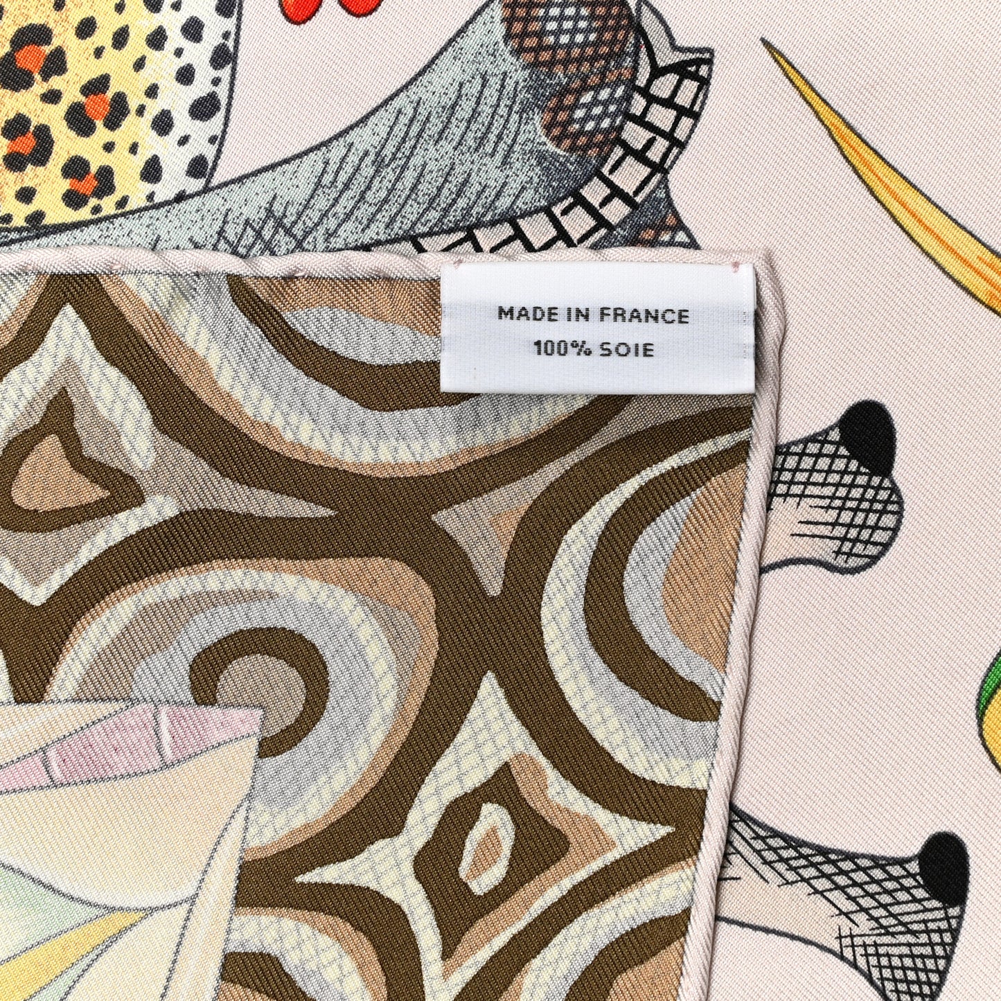 Silk La Marche Du Zambeze Scarf 90 Rose Pale Vert Jaune