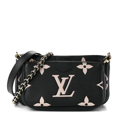 Louis Vuitton Empreinte Monogram Giant Multi Pochette Accessories Black Beige 1 of 10