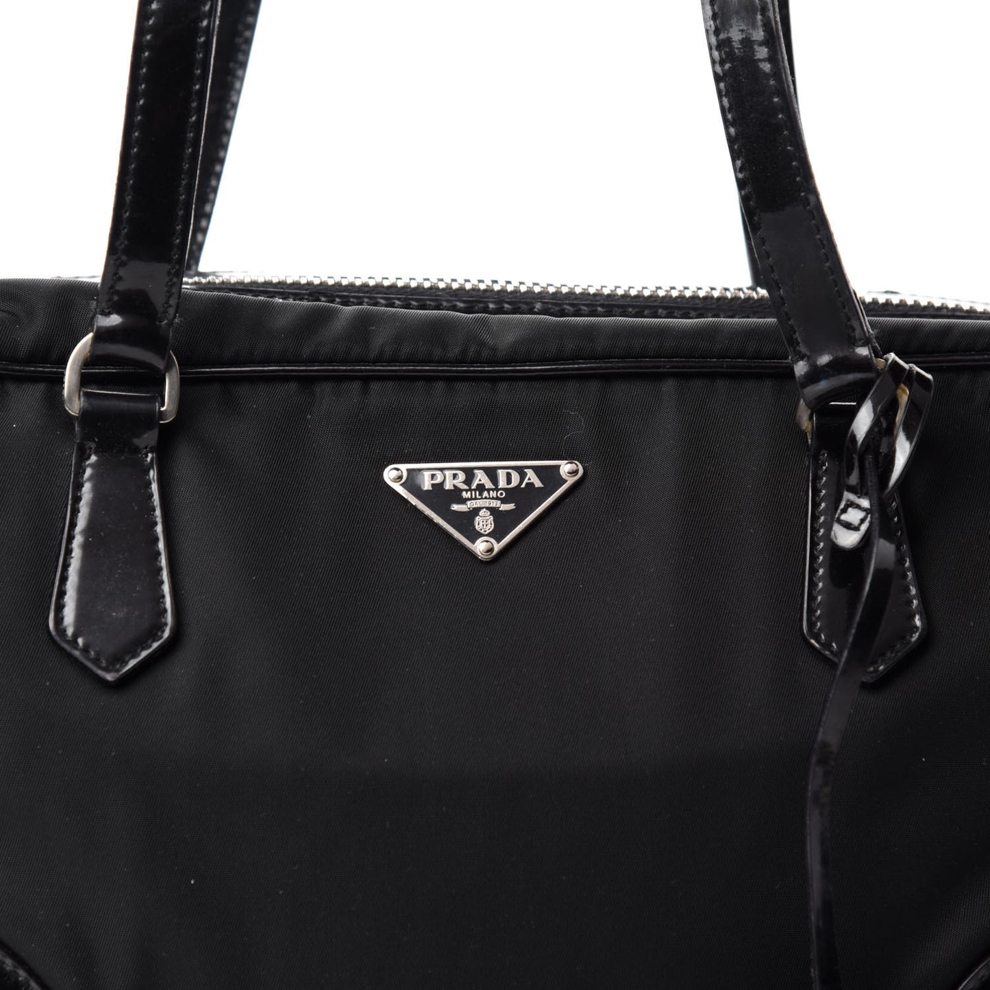 Tessuto Nylon Vernice Bauletto Black