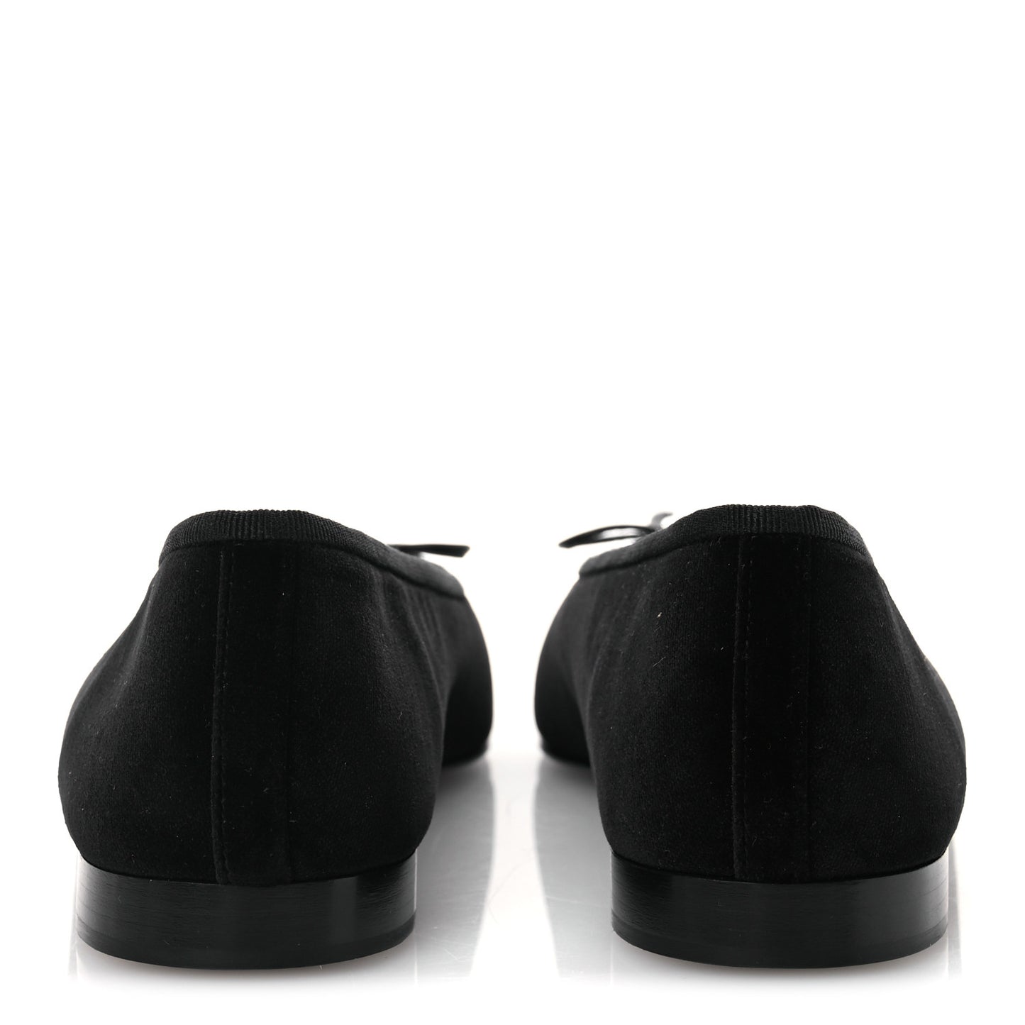 Velvet Cap Toe Ballerina Flats 40 Black