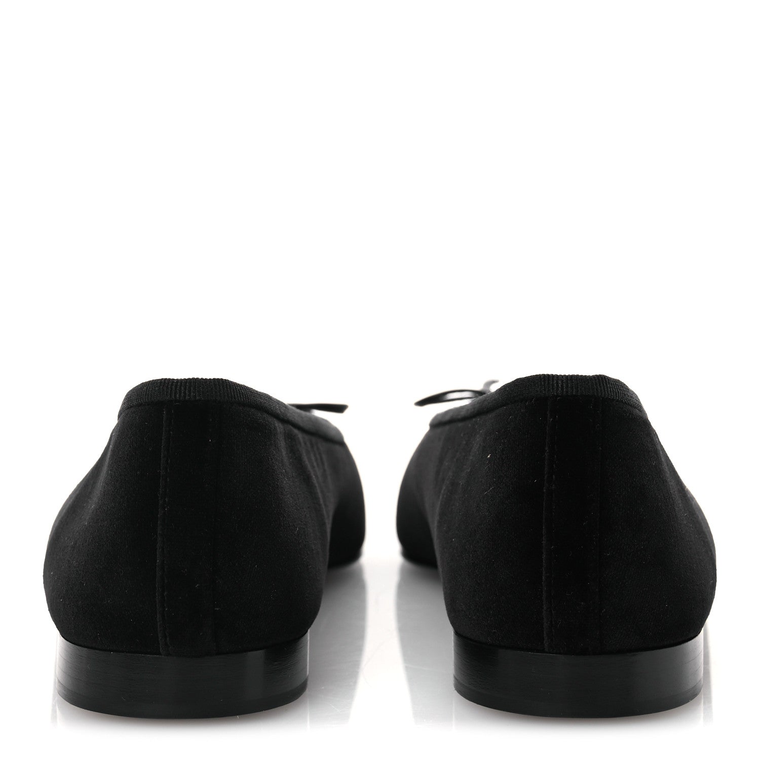 Chanel Velvet Cap Toe Ballerina Flats 40 Black 6 of 12