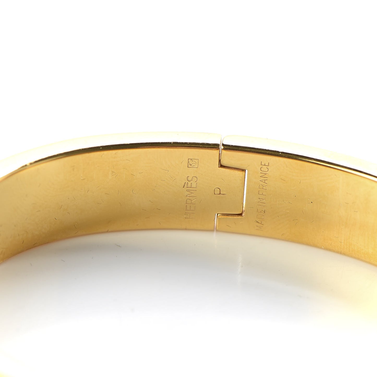 Enamel Narrow Clic Clac H Bracelet PM White