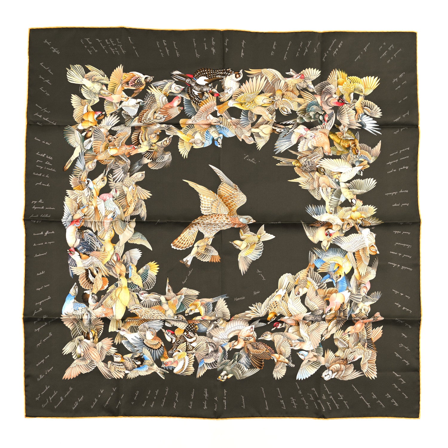 Hermes Silk Carre L’Intrus 90 Scarf Green 1 of 3