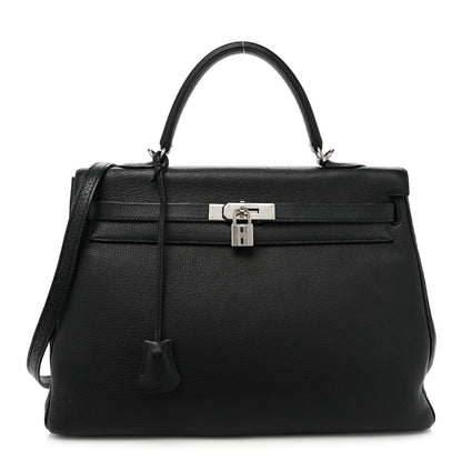 Hermes Taurillon Clemence Kelly Retourne 35 Black 1 of 16
