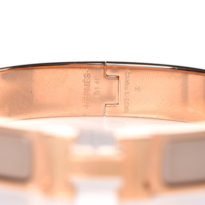 Hermes Enamel Narrow Clic Clac H Bracelet GM Marron Glace 3 of 4