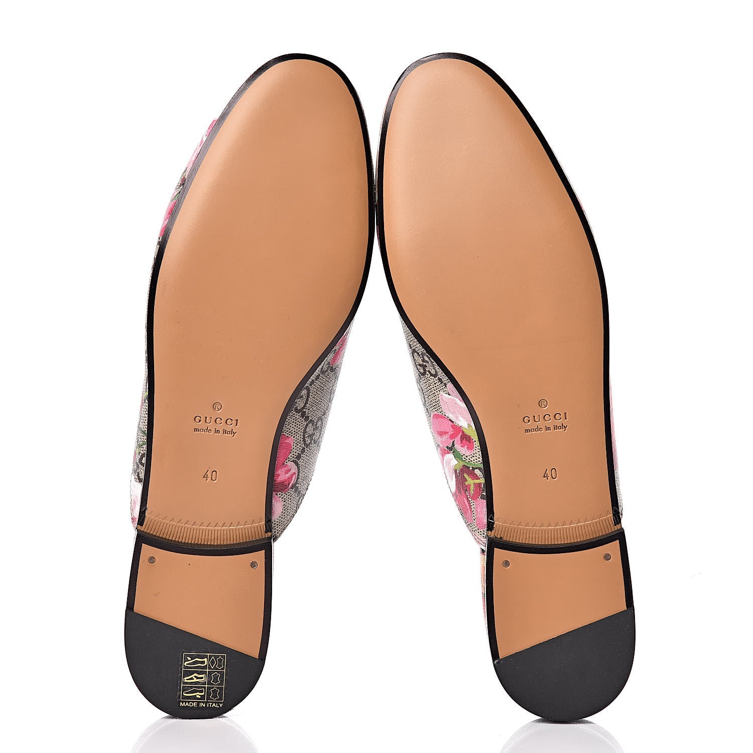 Gucci GG Supreme Monogram Blooms Womens Princetown Slippers 40 Beige Multicolor Dry Rose 5 of 9