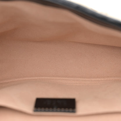Gucci Monogram Matelasse Diagonal Mini GG Marmont Shoulder Bag Beige Black 5 of 10