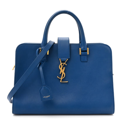 Saint Laurent Calfskin Small Monogram Cabas Blue Majorelle 1 of 19
