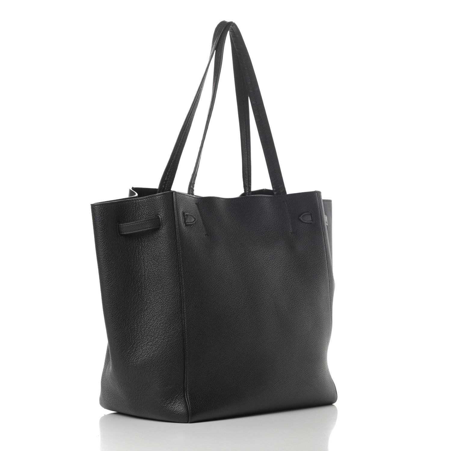 Celine Soft Grained Calfskin Small Belt Cabas Phantom Black 3 of 11