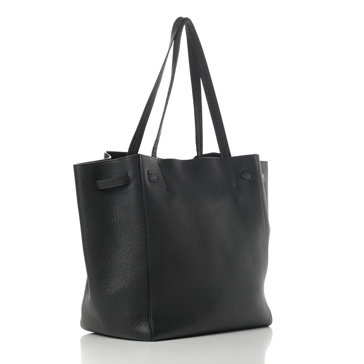 Soft Grained Calfskin Small Belt Cabas Phantom Black