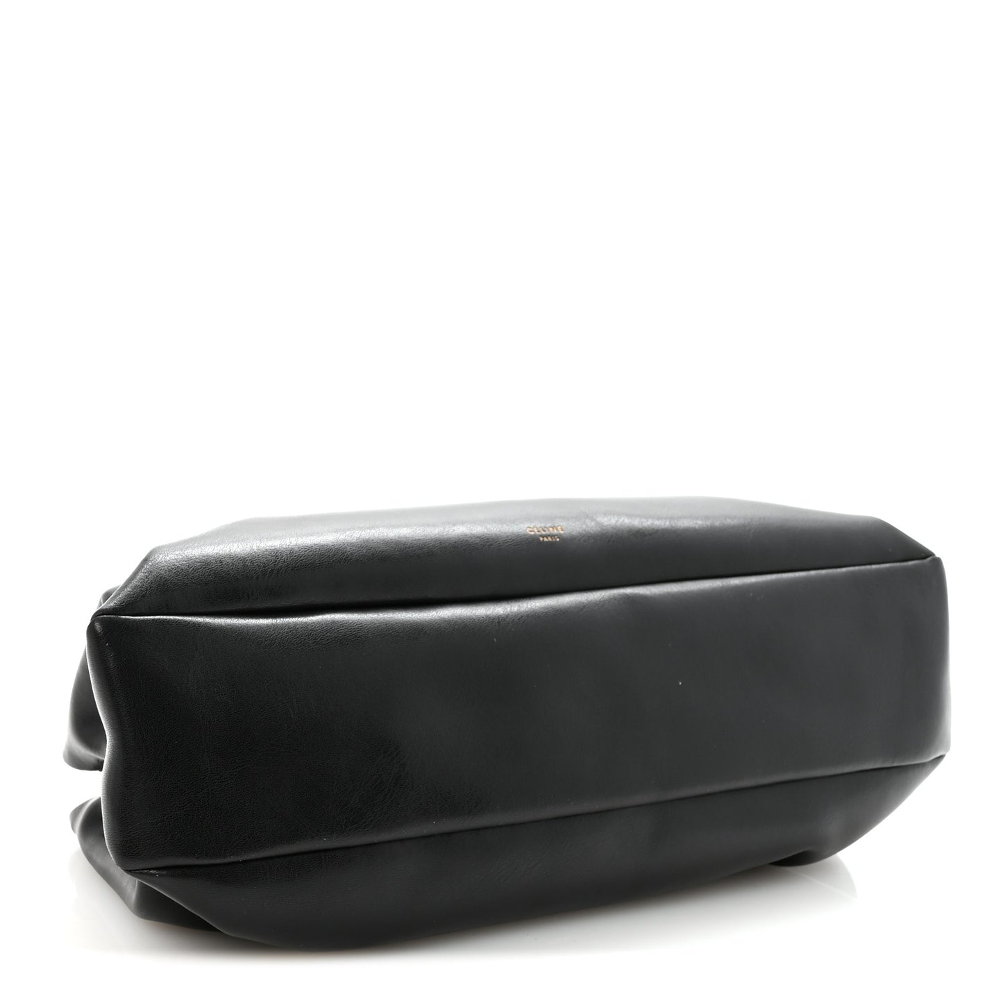Smooth Calfskin Eyelet Small Top Handle Bag Black