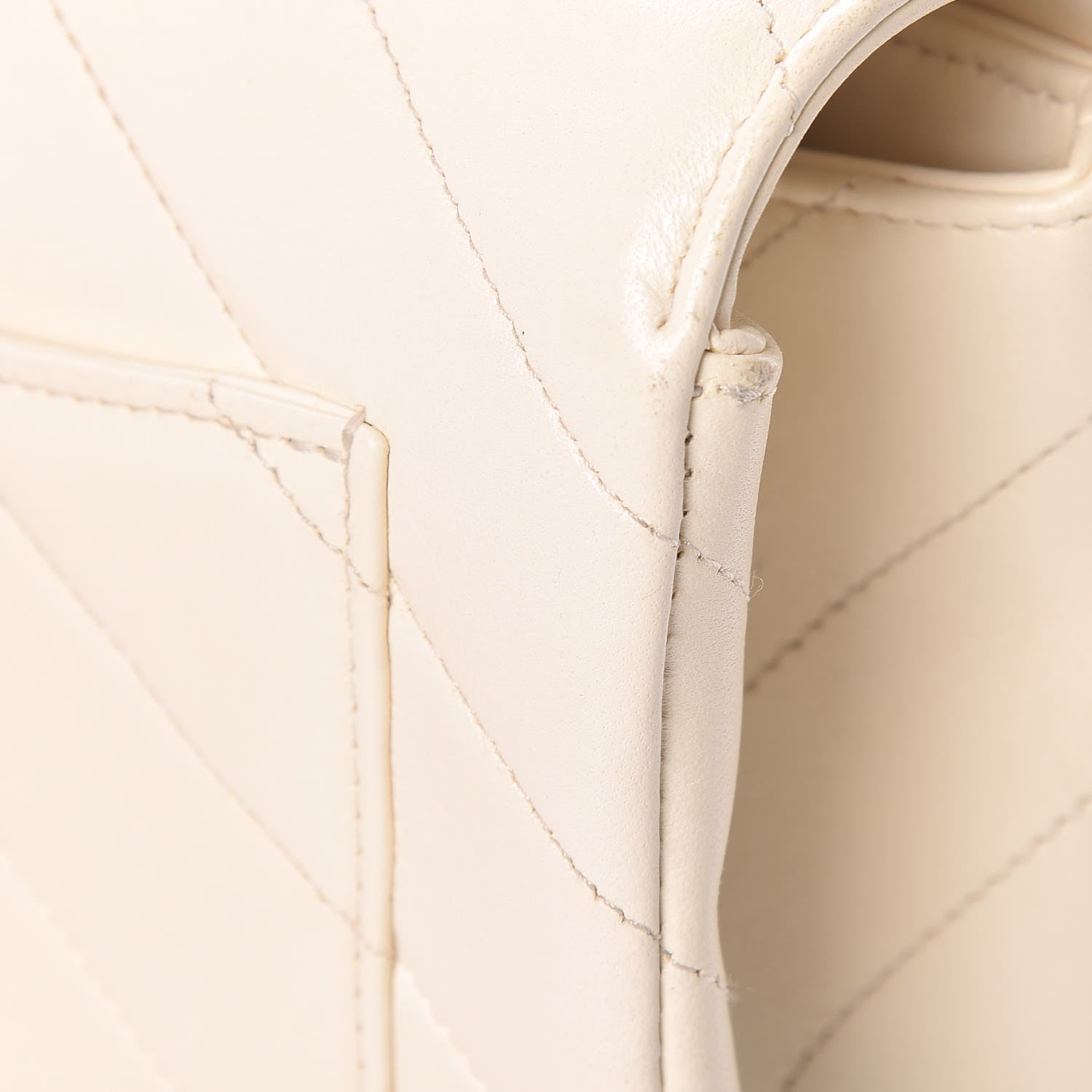 Chanel Lambskin Chevron Quilted Envelope Flap White 18 of 21