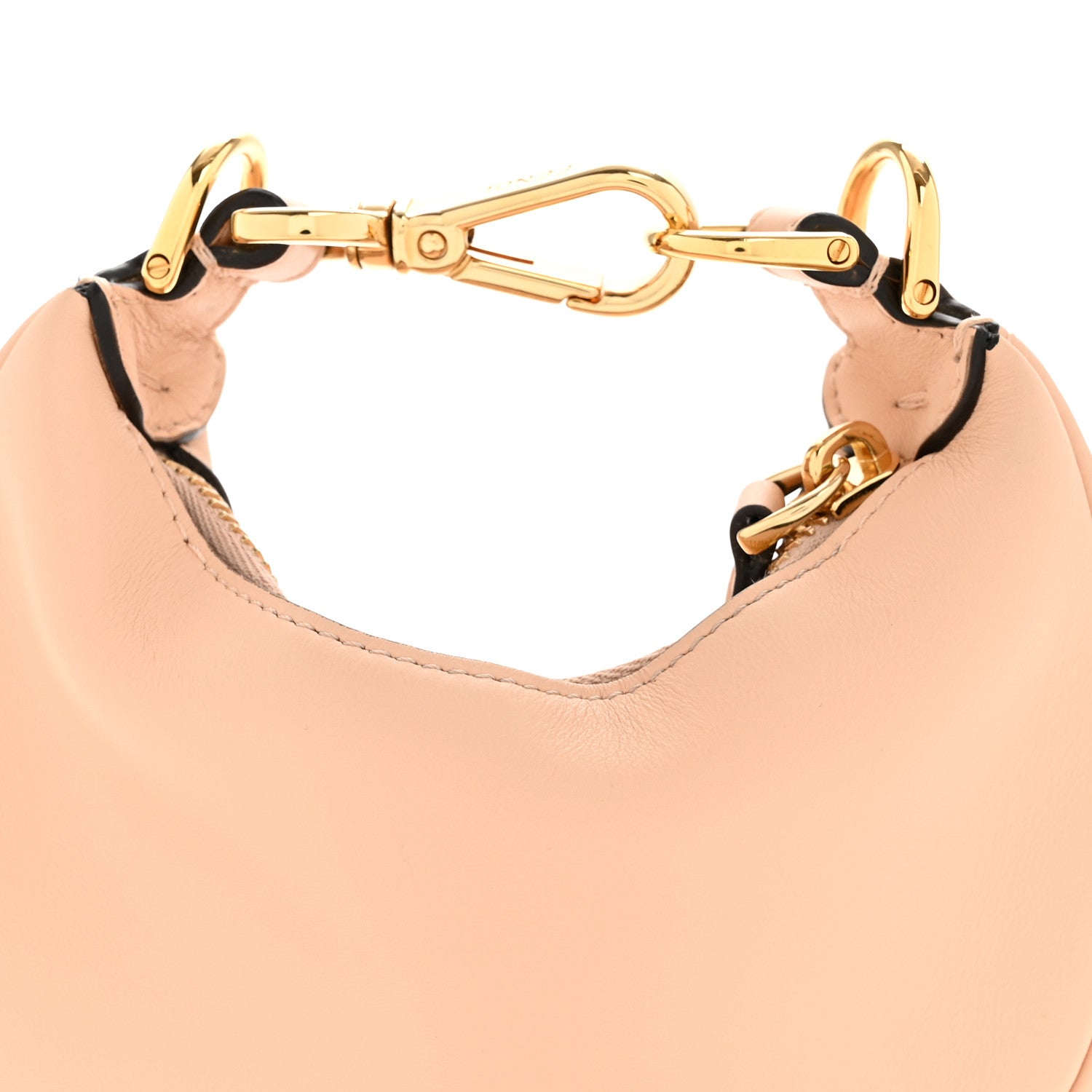 Fendi Vitello Grace Matte Nano Fendigraphy Hobo Charm Light Rose 8 of 14
