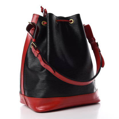 Louis Vuitton Epi Bi-Color Noe Castillan Red Black 3 of 18