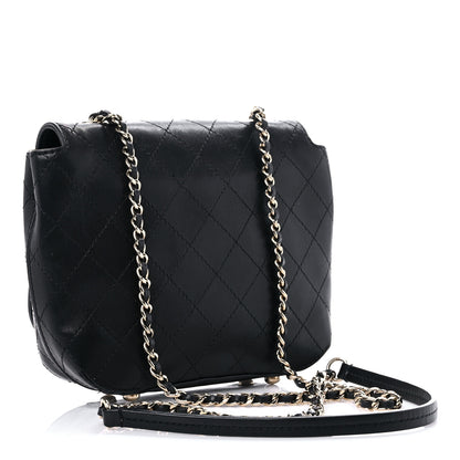 Chanel Calfskin Stitched Small Covered CC Flap Bag Black 3 of 16