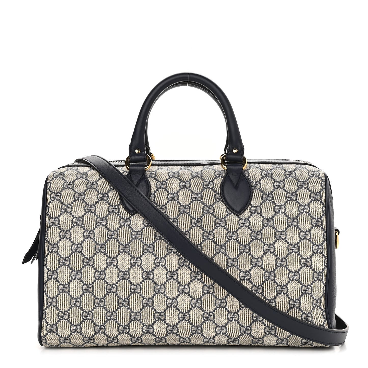 GG Supreme Monogram Medium Boston Beige Blue