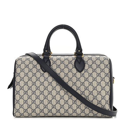 Gucci GG Supreme Monogram Medium Boston Beige Blue 1 of 11