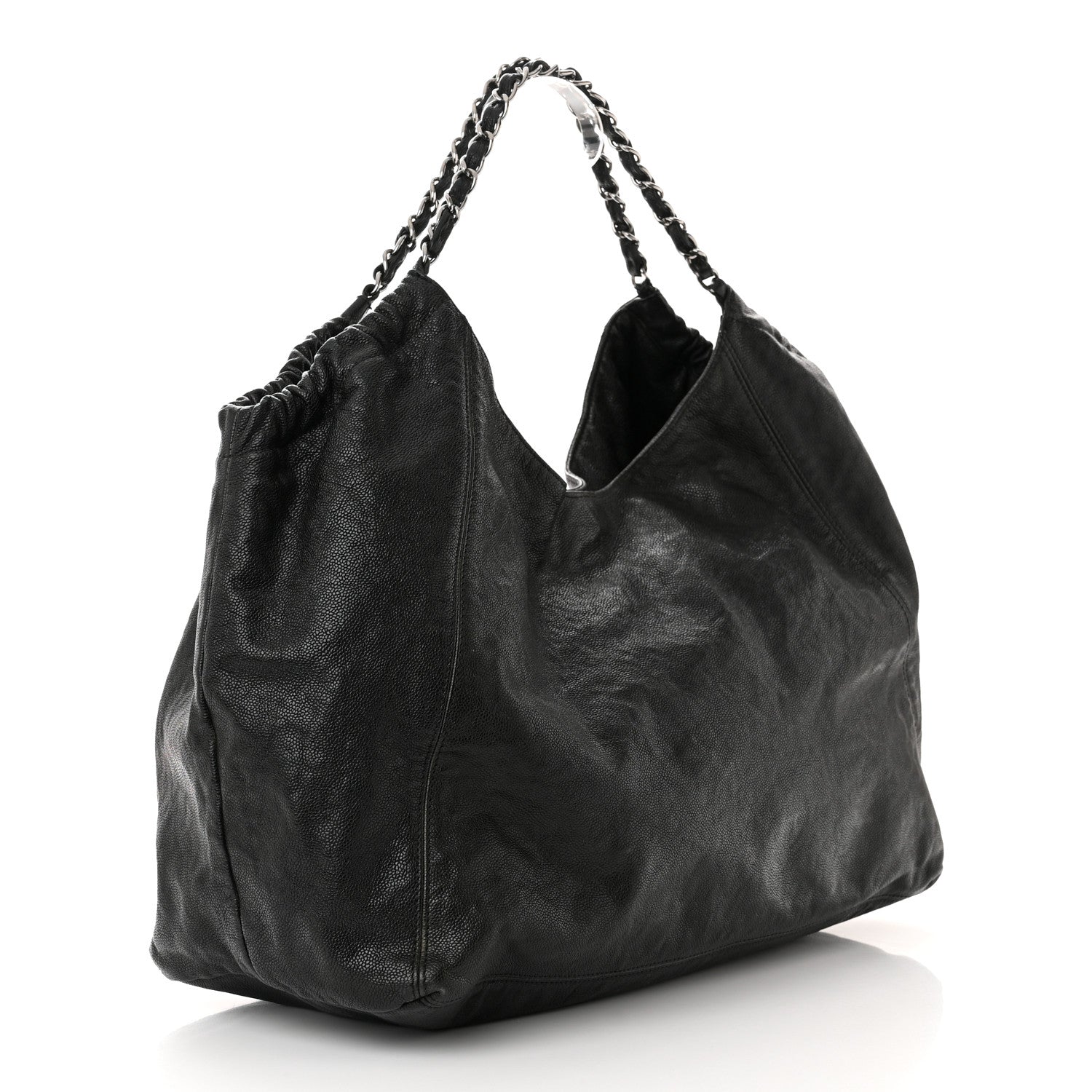 Chanel Distressed Caviar XL Coco Cabas Black 3 of 12