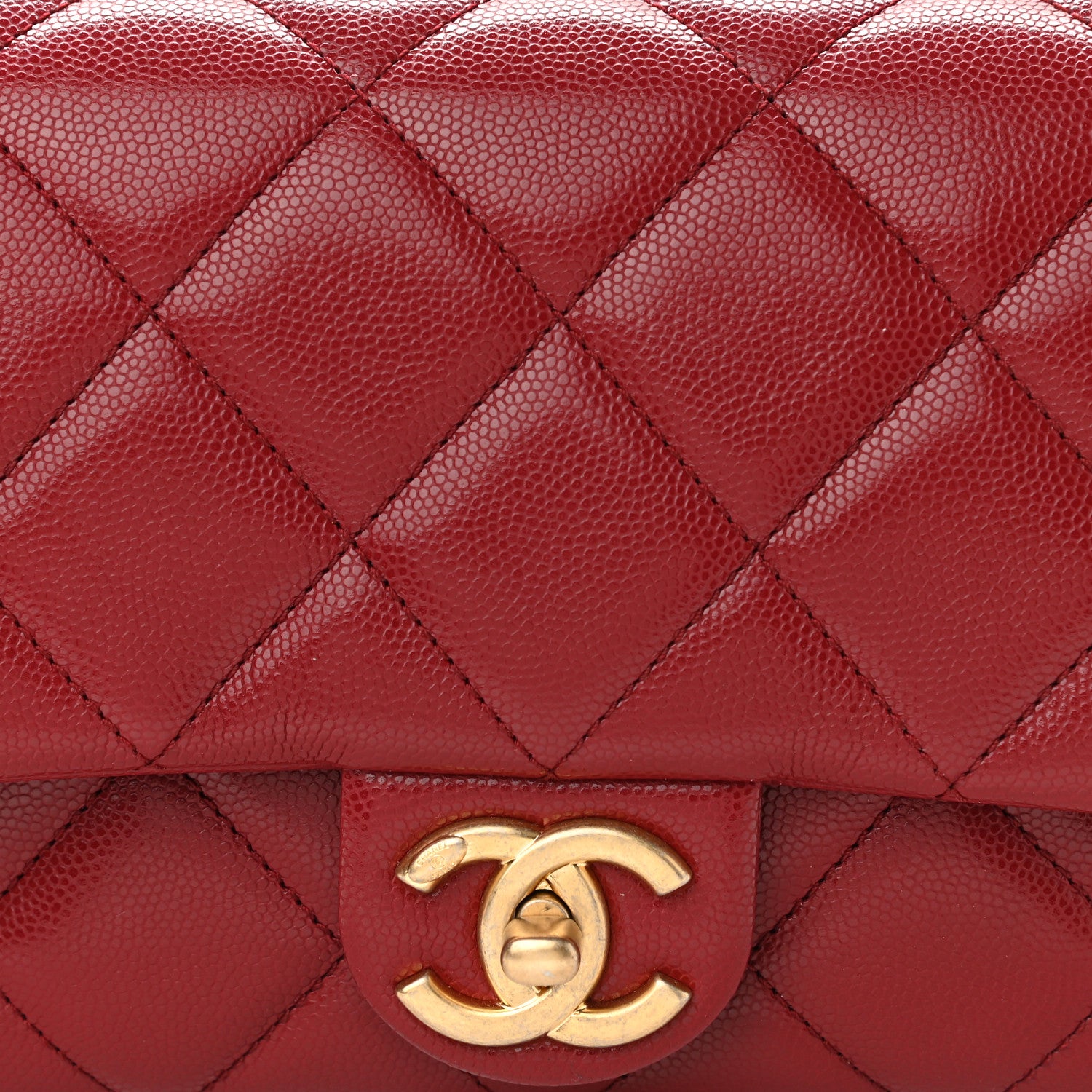 Chanel Caviar Quilted Small Twist Your Buttons Flap Burgundy 8 of 11