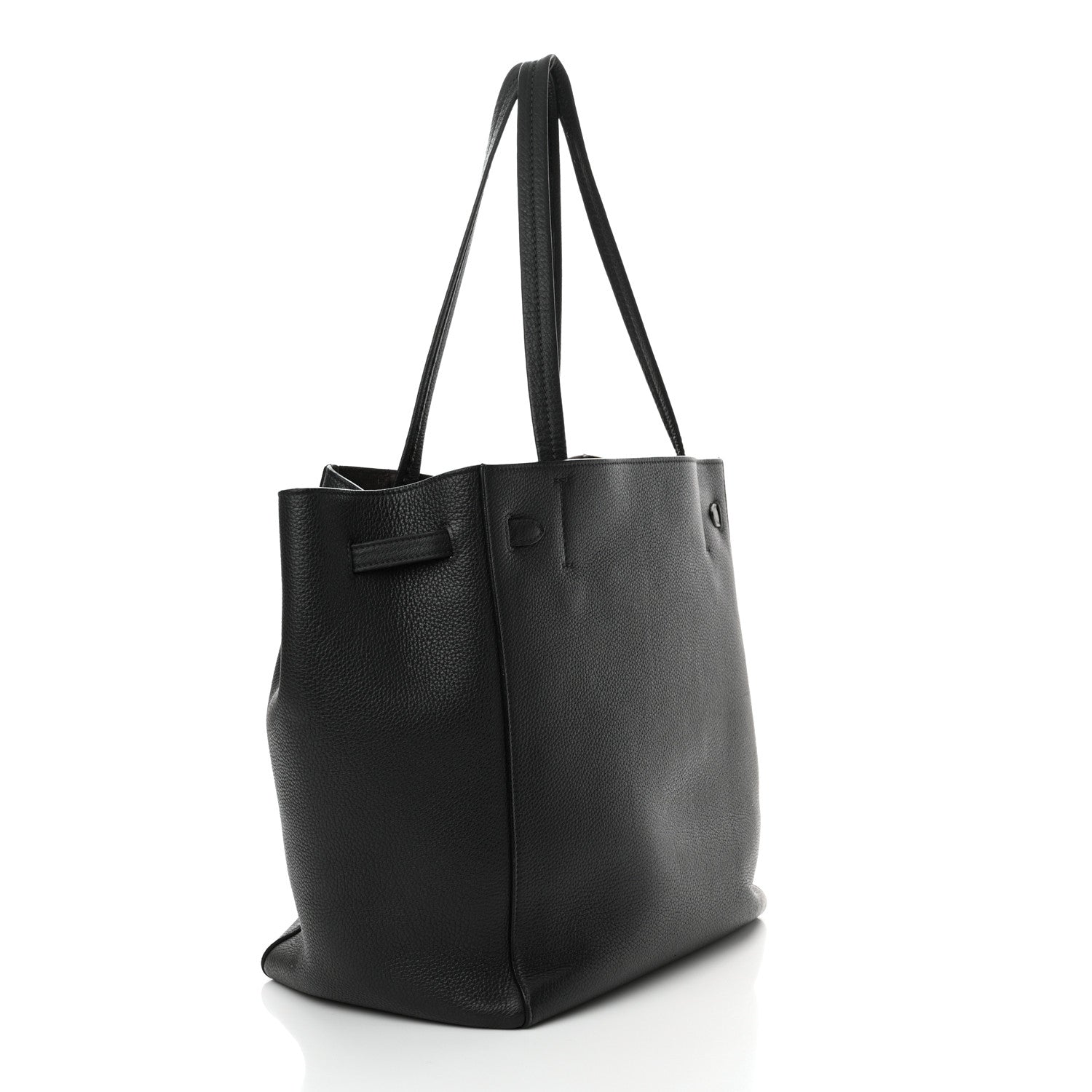 Celine Soft Grained Calfskin Small Belt Cabas Phantom Grey 3 of 15