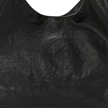Chanel Distressed Caviar XL Coco Cabas Black 10 of 12