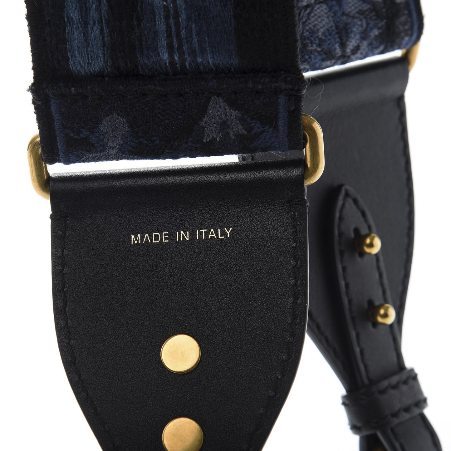 Canvas Embroidered Studded KaleiDiorscopic Adjustable Shoulder Strap Blue