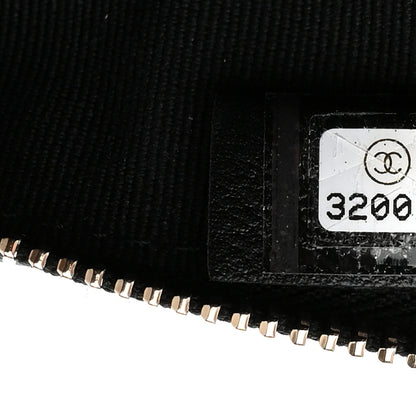 Chanel Nylon Grosgrain Lifestyle Pouch With Sleep Mask Black 8 of 9