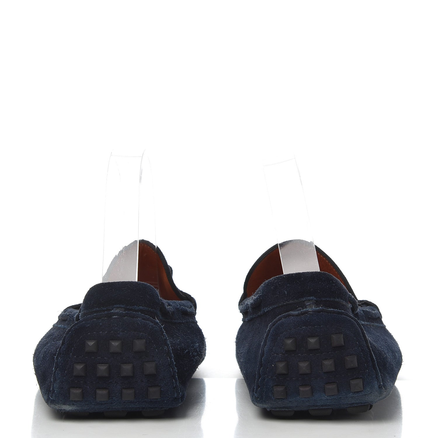 Hermes Suede Mens Irving Moccasin Loafers 43 Dark Blue 6 of 9