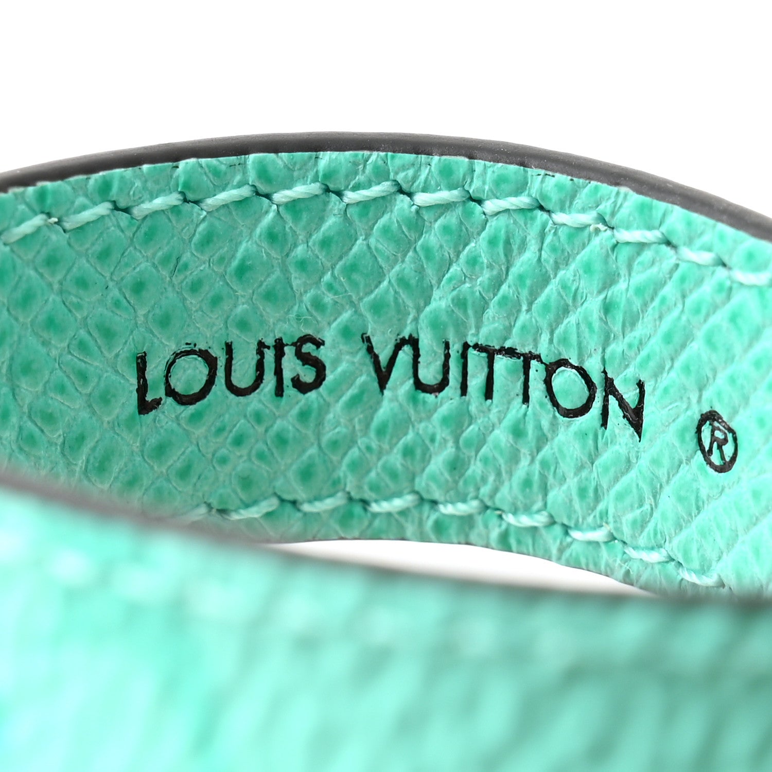 Louis Vuitton Monogram Slim Dragonne Bag Charm Key Holder Turquoise 4 of 5