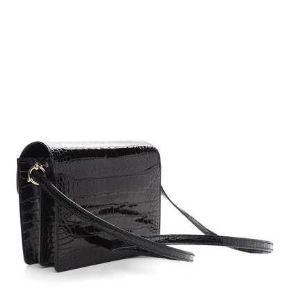Hermes Shiny Alligator Mini Sac Roulis Black 3 of 9