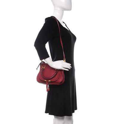 Chloe Calfskin Baby Marcie Satchel Peony Red 2 of 10