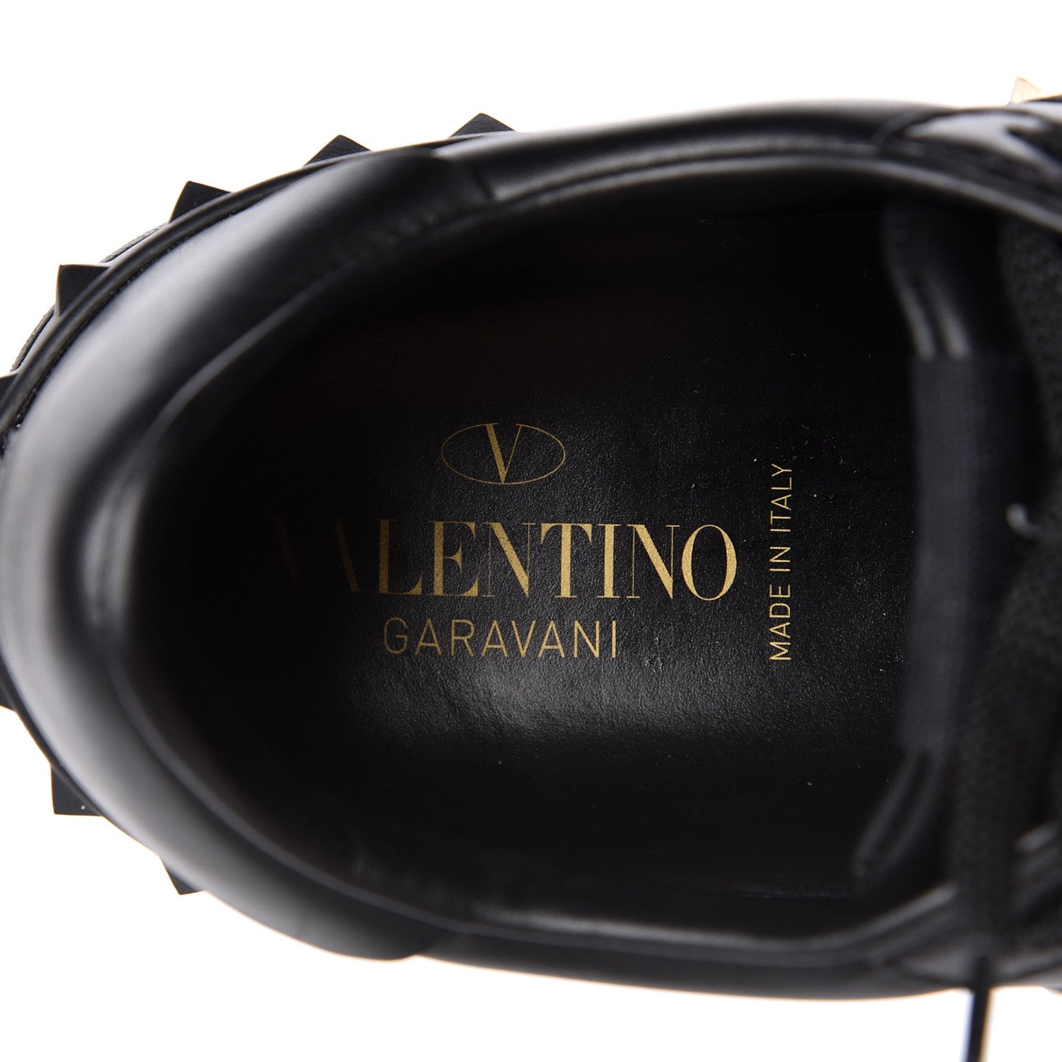 Valentino Garavani Calfskin Rockstud Untitled Open Sneakers size 37 Black 7 of 8