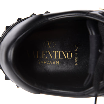 Valentino Garavani Calfskin Rockstud Untitled Open Sneakers size 37 Black 7 of 8
