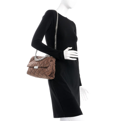 Stella McCartney Faux Leather Quilted Small Bex Flap Shoulder Bag Dark Taupe 2 of 11