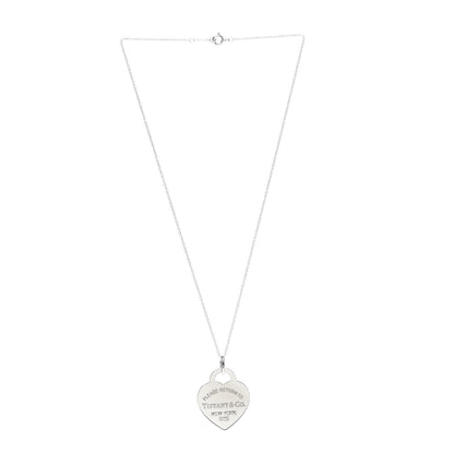 Tiffany Sterling Silver Medium Return to Tiffany Heart Pendant Necklace 3 of 5