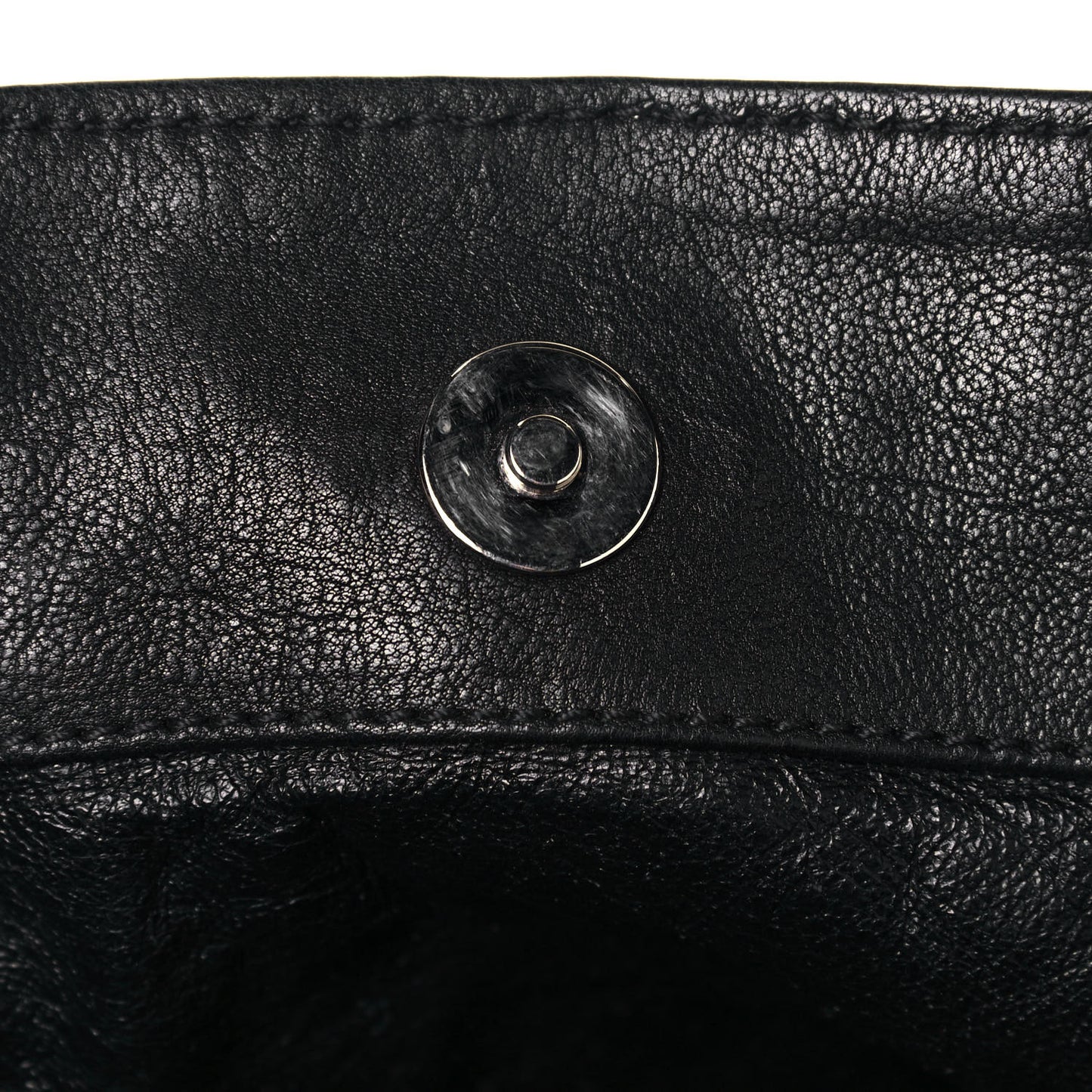 Calfskin East West Modern Chain Tote Black