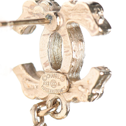 Chanel Crystal Pearl CC Drop Earrings Gold 4 of 4