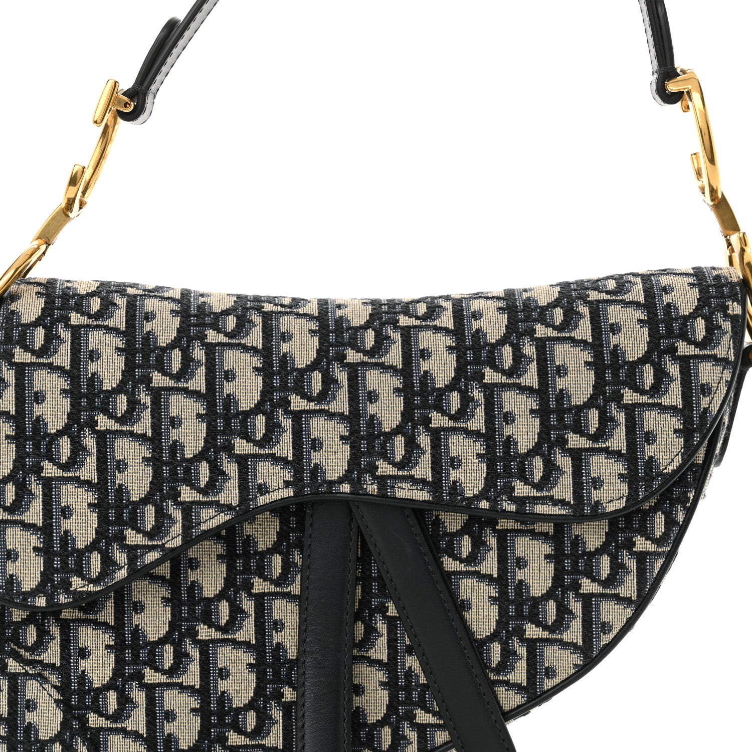 Christian Dior Oblique Saddle Bag Blue 8 of 10