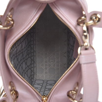 Christian Dior Pearly Lambskin Cannage Medium Lady Dior Lotus 5 of 7