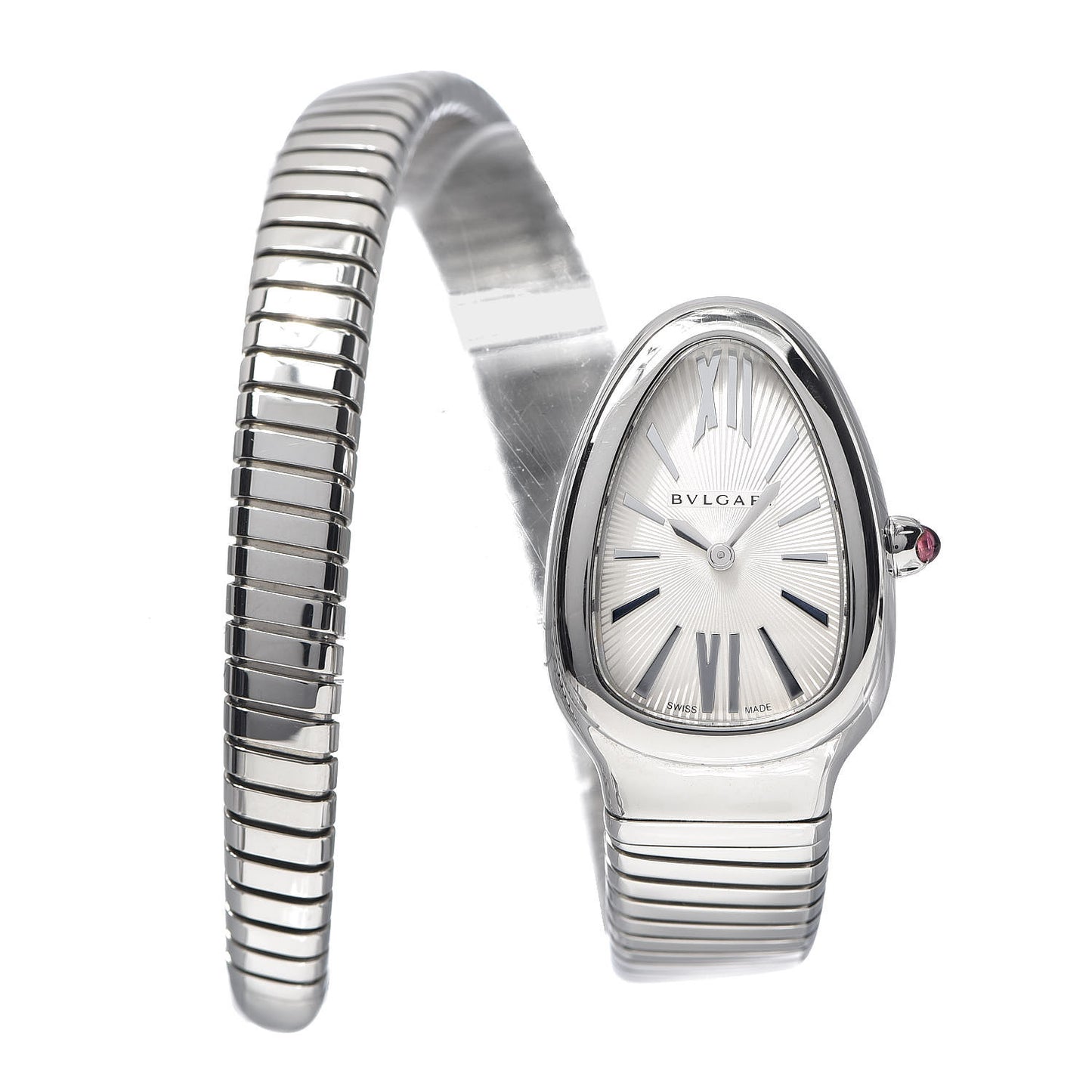 Stainless Steel 35mm Serpenti Tubogas Quartz Watch