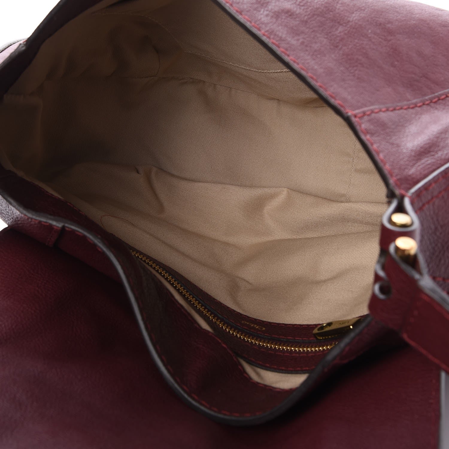 Chloe Calfskin Georgia Hobo Burgundy 5 of 8