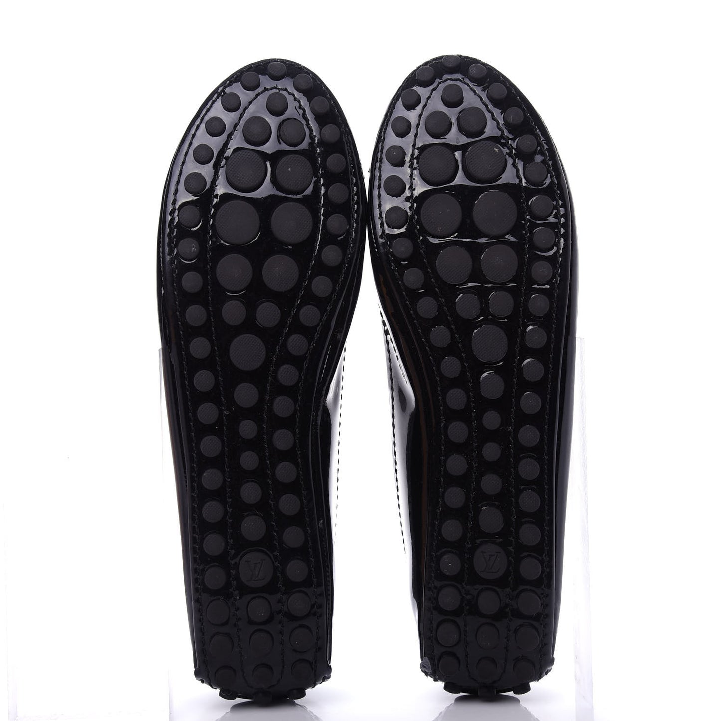 Patent Calfskin Oxford Ballerina Flats 39 Black