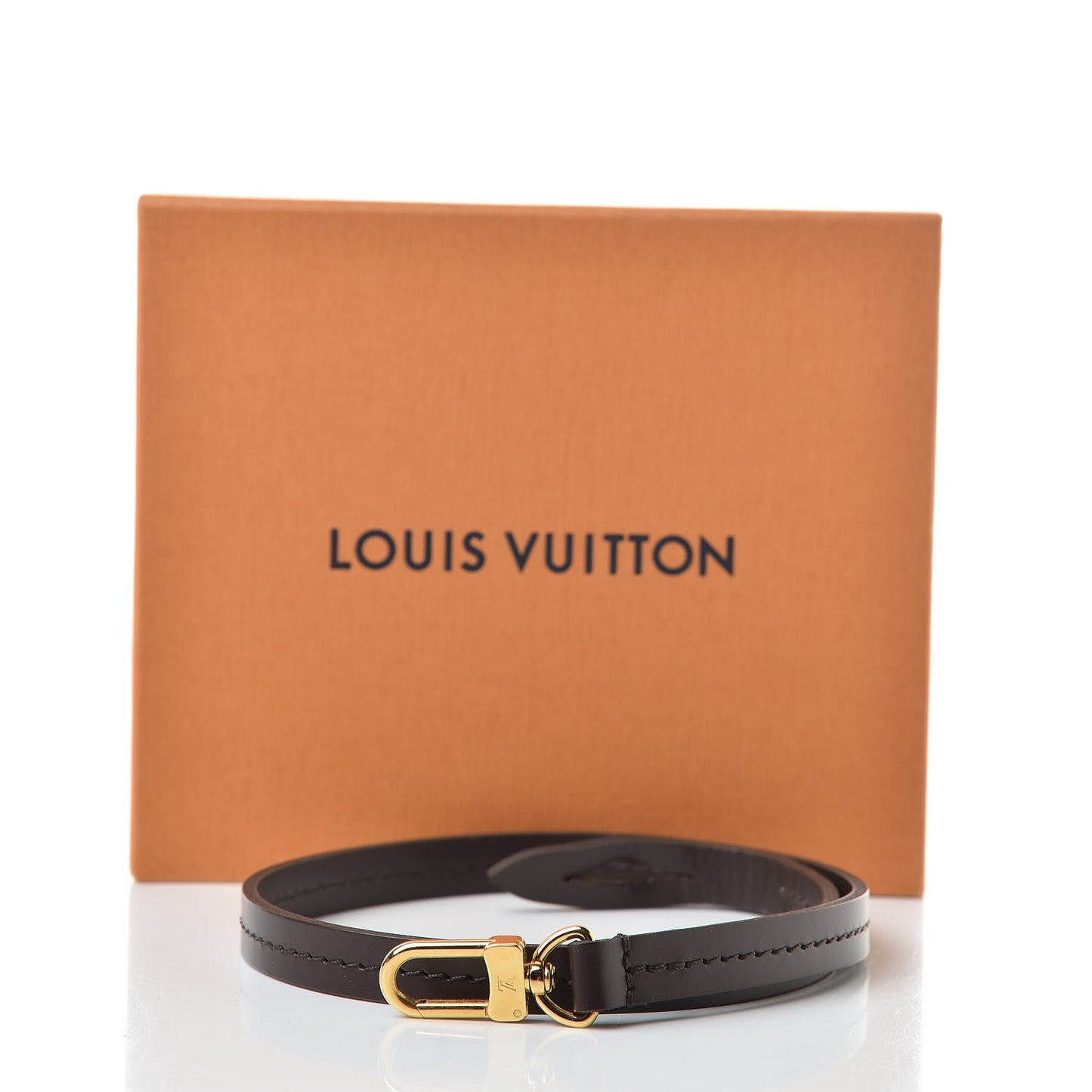 Calfskin Pochette Accessories Strap Brown