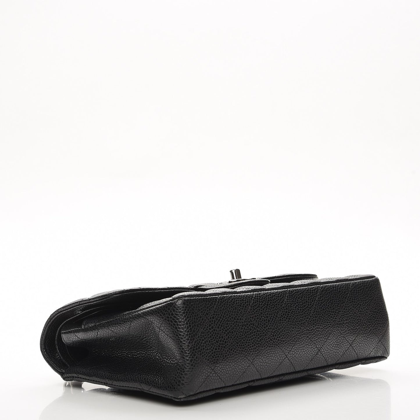 Caviar Quilted Small Double Flap Black