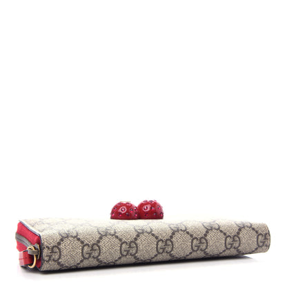 Gucci GG Supreme Monogram Cherries Zip Around Wallet Hibiscus Red 4 of 8