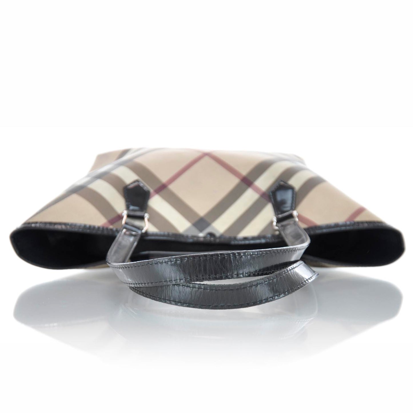 Patent Trim Nova Check Tote Black