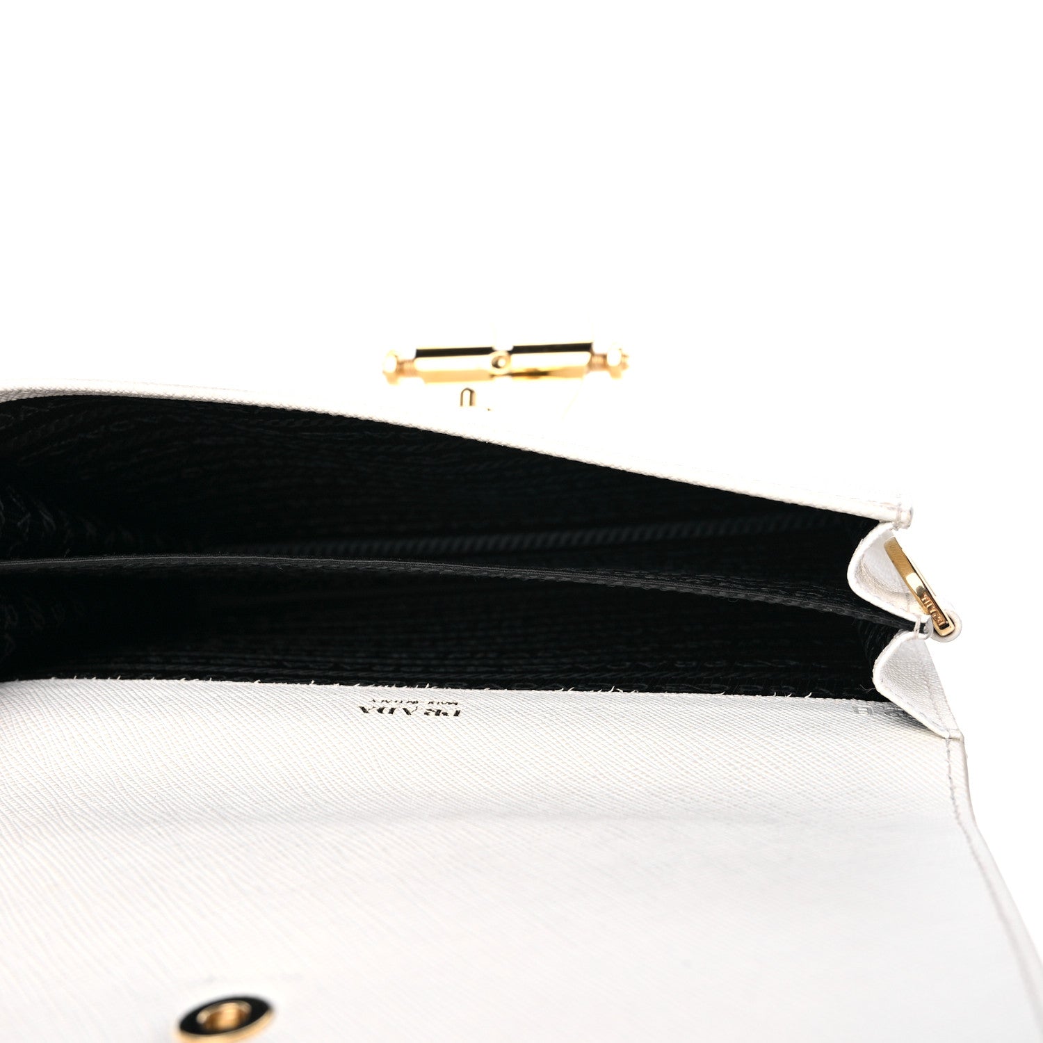 Prada Saffiano Heart Lock Crossbody Bag White 4 of 7