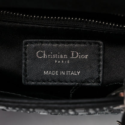Christian Dior Satin Crystal Cannage Mini Lady Dior Black 4 of 13