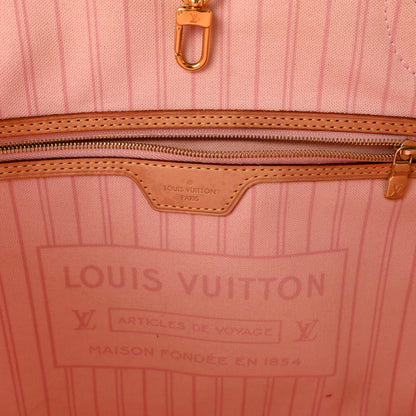 Louis Vuitton Damier Azur Neo Neverfull MM Rose Ballerine 7 of 10