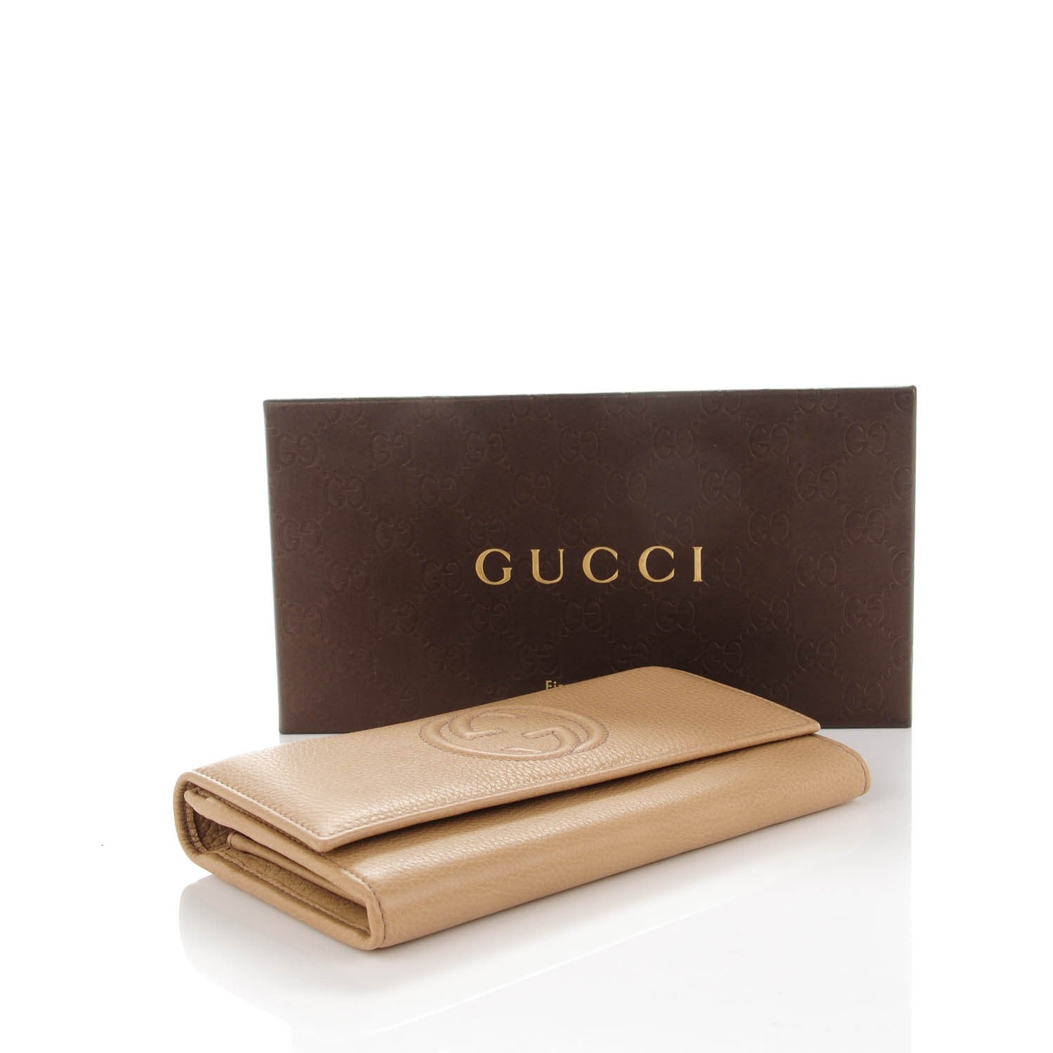 Gucci Calfskin Soho Continental Wallet Camelia 4 of 7
